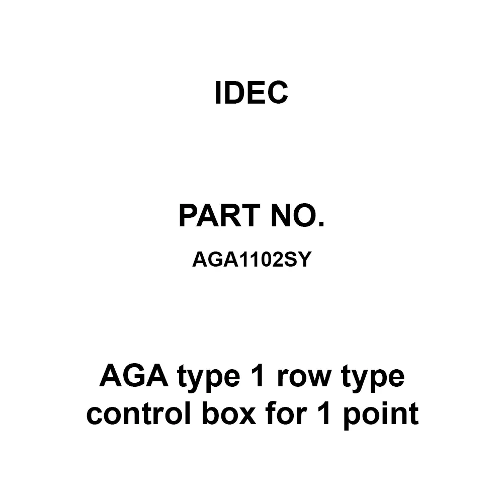 Buy IDEC AGA type 1 row type control box for 1 point FreestanDINg/1 ...
