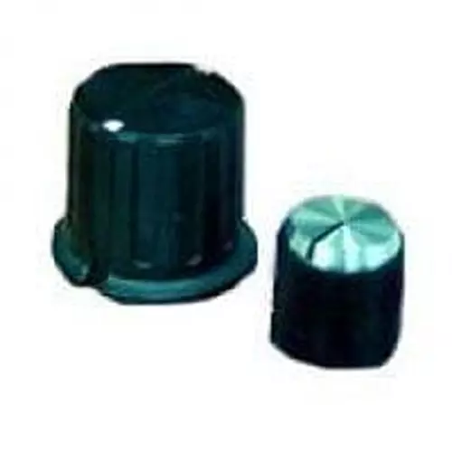 APEM Cylindrical Knob with Skirt 6.35 mm Shaft Dia Phenolic, 410041B18
