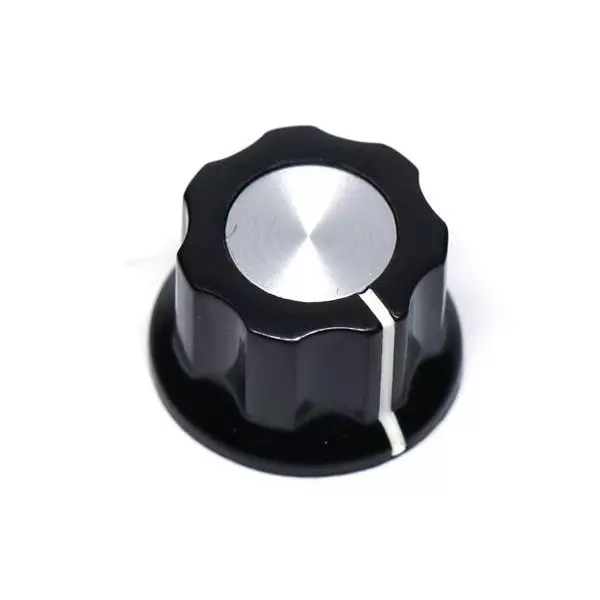 APEM Cylindrical Knob with Skirt 3.17 mm Shaft Dia Phenolic, MPKES60B1/8