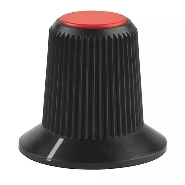 NKK SWITCHES Cylindrical Knob with Skirt 2.28 mm Shaft Dia, AT4103C