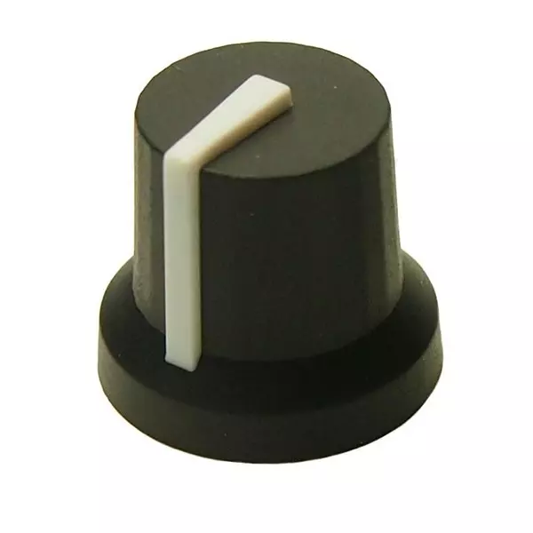 MULTICOMP PRO D Shaft Knob Round with Indicator Line D Shaft 6 mm Diameter, MP-CL170841FR
