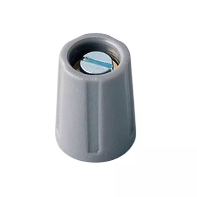 Settsu Round Knob UL94 HB compliant ABS (knob/cap/arrow disc/nut cover) Gray, OKT-2510048 (Pack of 10)
