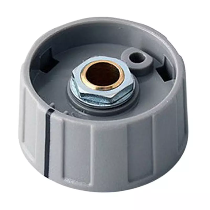 Settsu Round Knob UL94 HB compliant ABS (knob/cap/arrow disc/nut cover) Gray, OKT-2631068 (Pack of 10)