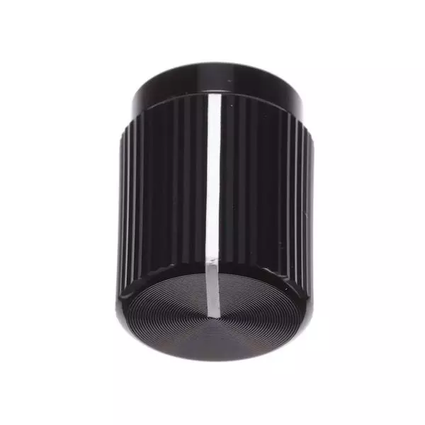 APEM Cylindrical Knob 6.35 mm Shaft Dia Aluminum, 420061B1/4