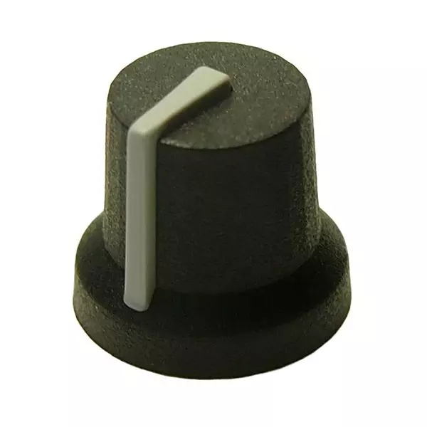 MULTICOMP PRO D Shaft Knob Round with Indicator Line D Shaft 6 mm Diameter, MP-CL170844FR