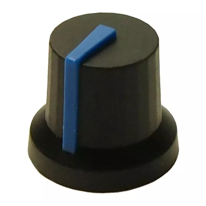 MULTICOMP PRO D Shaft Knob Round with Indicator Line D Shaft 16.2 mm Diameter, MP-CL170846FR