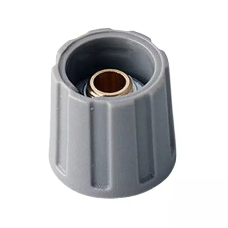 Settsu Round Knob UL94 HB compliant ABS (knob/cap/arrow disc/nut cover) Gray, OKT-2516068 (Pack of 10)