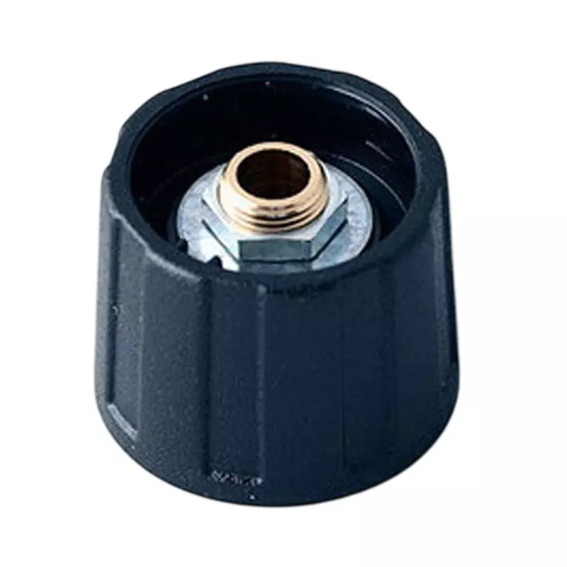 Settsu Round Knob UL94 HB compliant ABS (knob/cap/arrow disc/nut cover) Black, OKT-2520060 (Pack of 10)