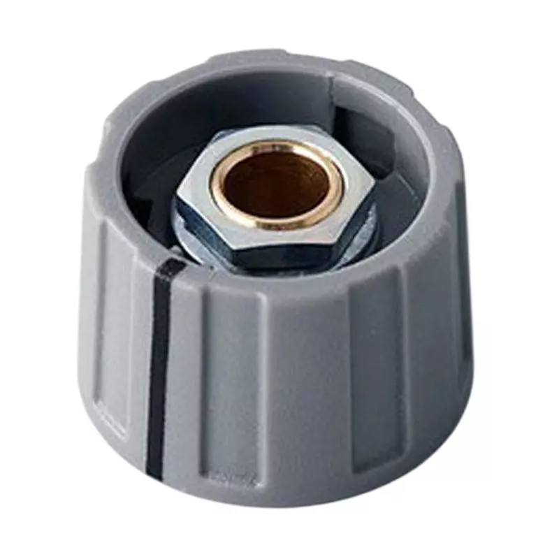 Settsu Round Knob UL94 HB compliant ABS (knob/cap/arrow disc/nut cover) Gray, OKT-2623068 (Pack of 10)