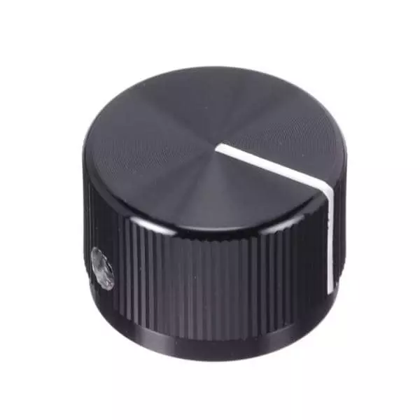 APEM Cylindrical Knob 6.35 mm Shaft Dia Aluminum, 42006-5B1/4