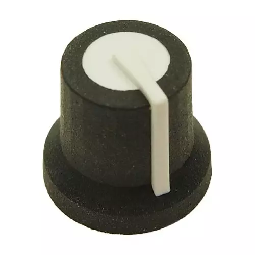 MULTICOMP PRO Knob Round with Indicator Line Splined Shaft 16.2 mm Diameter, MP170822CR