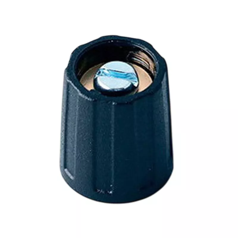 Settsu Round Knob UL94 HB compliant ABS (knob/cap/arrow disc/nut cover) Black, OKT-2513060 (Pack of 10)