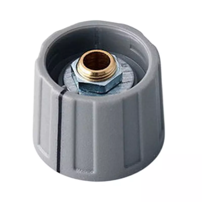 Settsu Round Knob UL94 HB compliant ABS (knob/cap/arrow disc/nut cover) Gray, OKT-2620068 (Pack of 10)