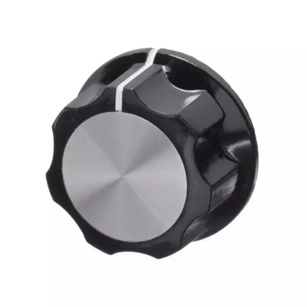 APEM Cylindrical Knob with Skirt 6.35 mm Shaft Dia Phenolic, MPKES120B1/4