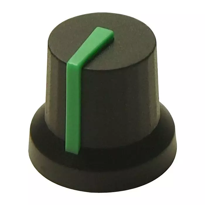 MULTICOMP PRO D Shaft Knob Round with Indicator Line D Shaft 16.2 mm Diameter, MP-CL170847CR