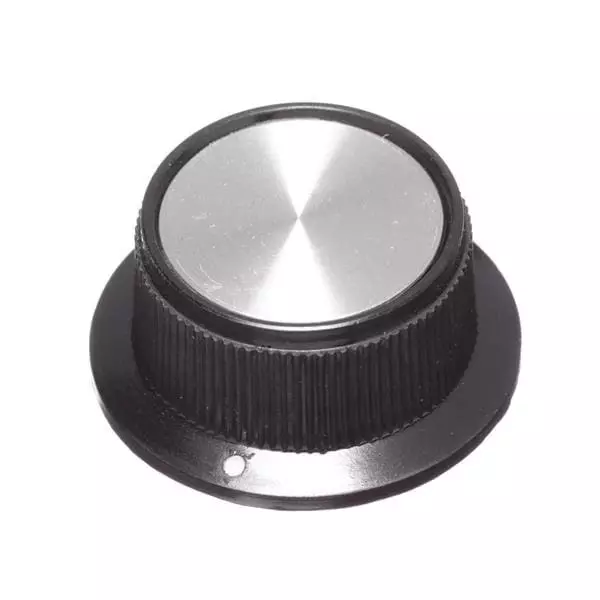 APEM Cylindrical Knob with Skirt 6.35 mm Shaft Dia Phenolic, MPK90B14