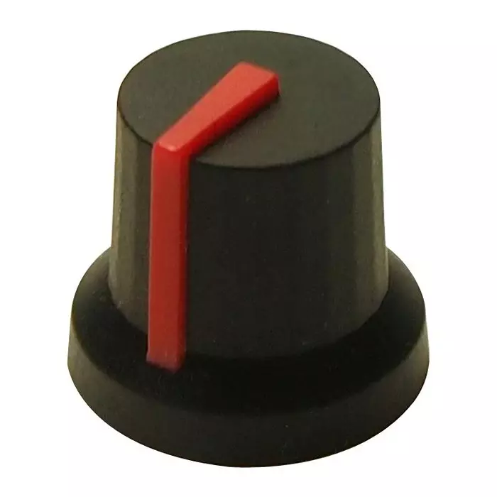 MULTICOMP PRO D Shaft Knob Round with Indicator Line D Shaft 16.2 mm Diameter, MP-CL170842FR