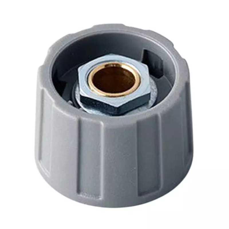 Settsu Round Knob UL94 HB compliant ABS (knob/cap/arrow disc/nut cover) Gray, OKT-2523068 (Pack of 10)