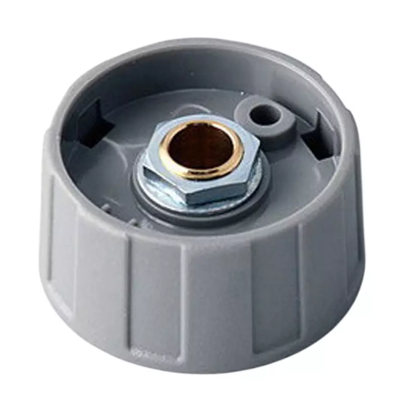 Settsu Round Knob UL94 HB compliant ABS (knob/cap/arrow disc/nut cover) Gray, OKT-2531068 (Pack of 10)