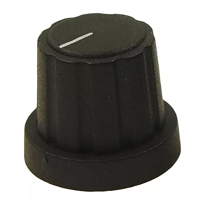 MULTICOMP PRO D Shaft Knob Round with Top Indicator Line D Shaft 19.3 mm Diameter, MP-CP34505