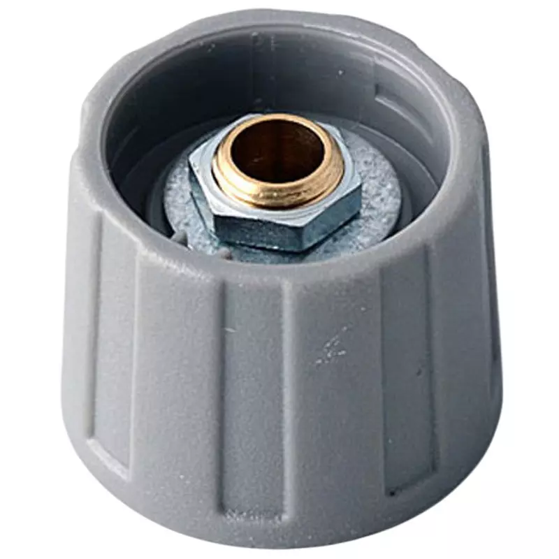 Settsu Round Knob UL94 HB compliant ABS (knob/cap/arrow disc/nut cover) Gray, OKT-2520068 (Pack of 10)