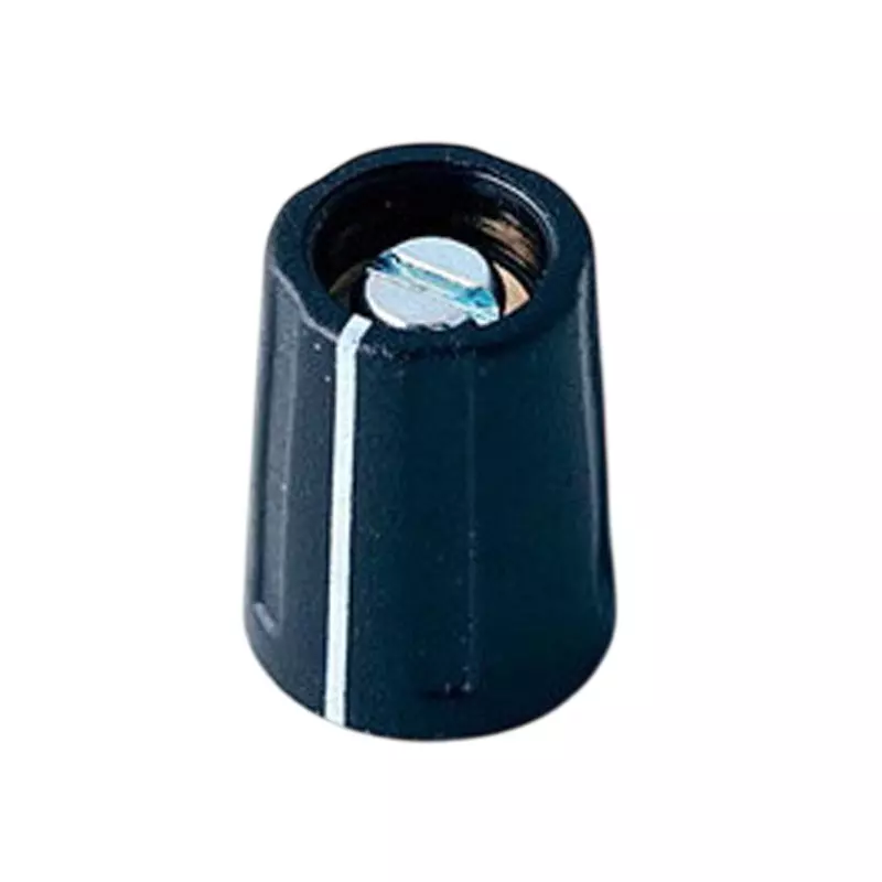 Settsu Round Knob UL94 HB compliant ABS (knob/cap/arrow disc/nut cover) Black, OKT-2610040 (Pack of 10)