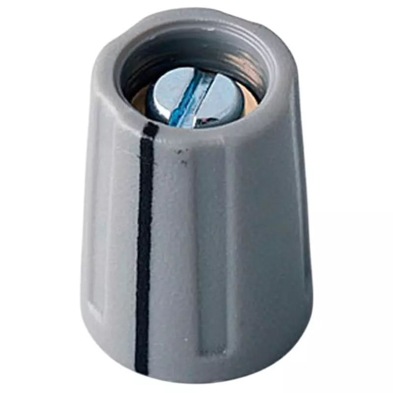 Settsu Round Knob UL94 HB compliant ABS (knob/cap/arrow disc/nut cover) Gray, OKT-2610048 (Pack of 10)