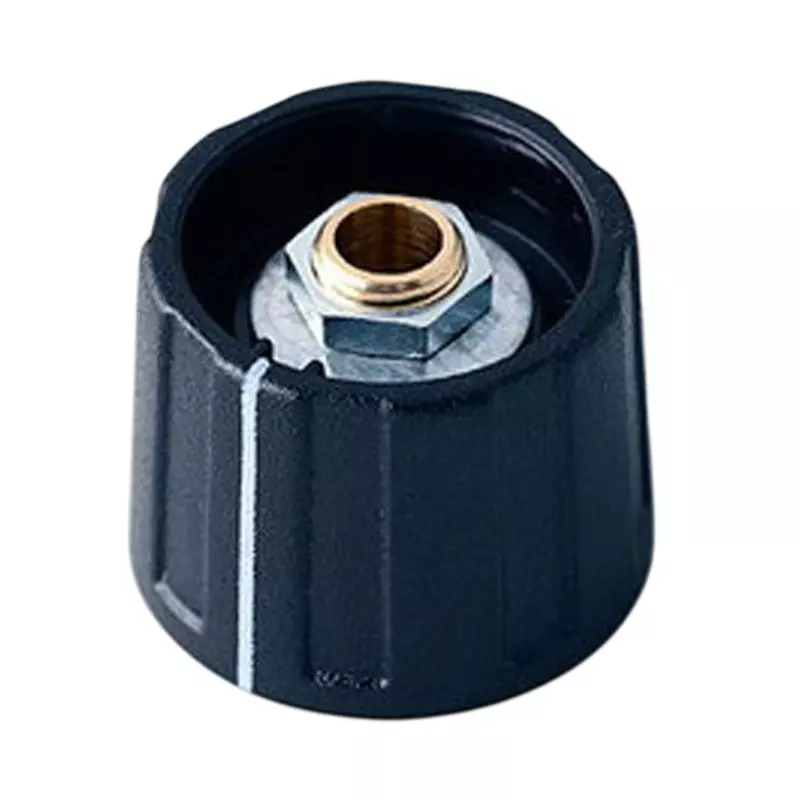 Settsu Round Knob UL94 HB compliant ABS (knob/cap/arrow disc/nut cover) Black, OKT-2620060 (Pack of 10)