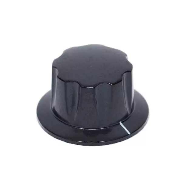 DAVIES MOLDING Cylindrical Knob with Skirt 6.35 mm Shaft Dia Phenolic, 1913BW