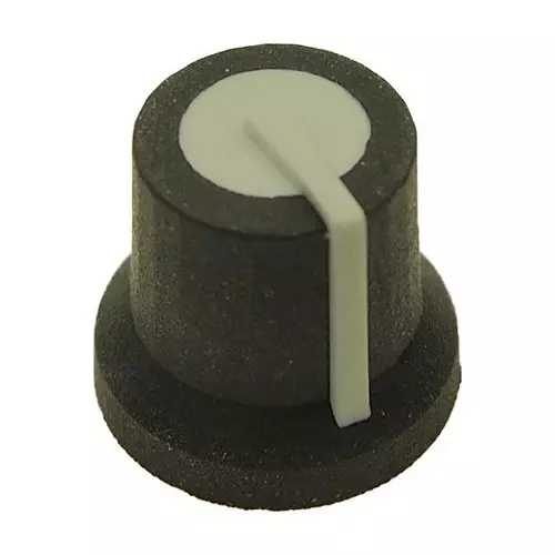 MULTICOMP PRO Knob Round with Indicator Line Splined Shaft 16.2 mm Diameter, MP170825CR