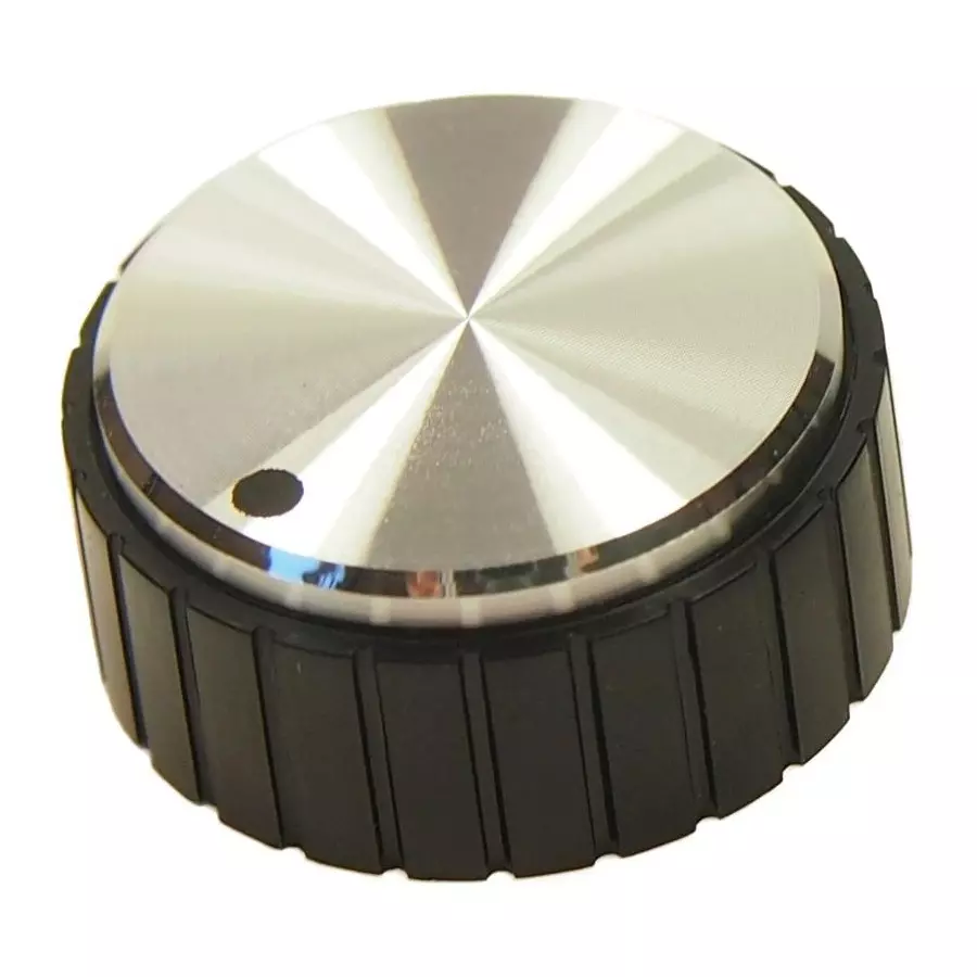 MULTICOMP PRO Knob Round with Indicator Dot Round Shaft 25.4 mm Diameter, MP16782
