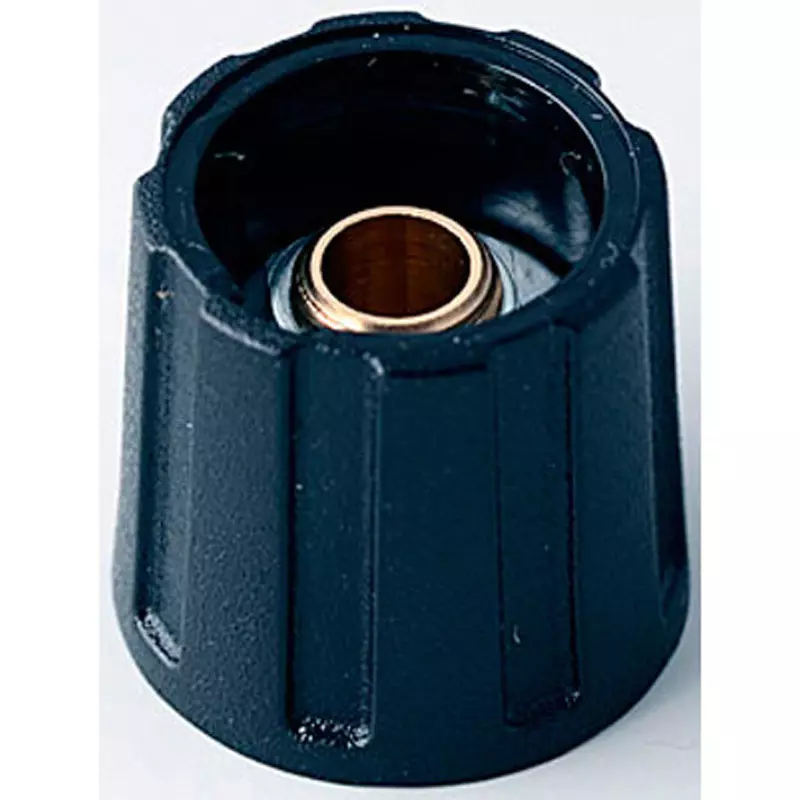 Settsu Round Knob UL94 HB compliant ABS (knob/cap/arrow disc/nut cover) Black, OKT-2516060 (Pack of 10)