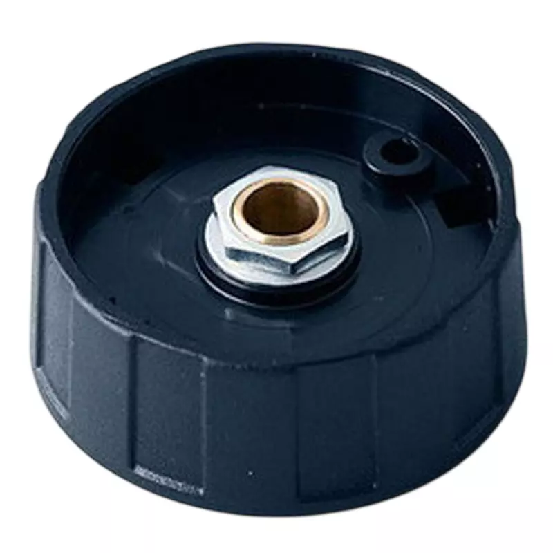 Settsu Round Knob UL94 HB compliant ABS (knob/cap/arrow disc/nut cover) Black, OKT-2540060 (Pack of 10)