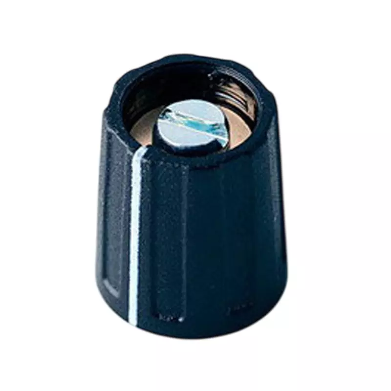 Settsu Round Knob UL94 HB compliant ABS (knob/cap/arrow disc/nut cover) Black, OKT-2613060 (Pack of 10)