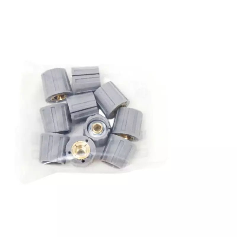Settsu Round Knob UL94 HB compliant ABS (knob/cap/arrow disc/nut cover) Gray, OKT-2616068 (Pack of 10)