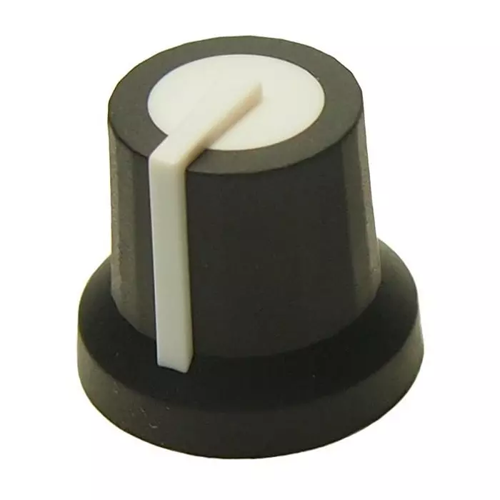 MULTICOMP PRO D Shaft Knob Round with Indicator Line D Shaft 6 mm Diameter, MP-CL170822FR