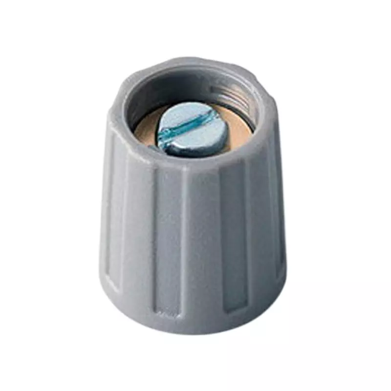 Settsu Round Knob UL94 HB compliant ABS (knob/cap/arrow disc/nut cover) Gray, OKT-2513068 (Pack of 10)