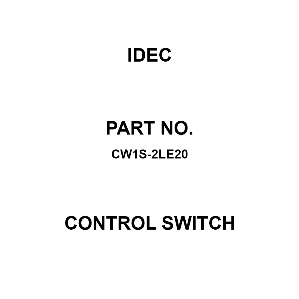 IDEC Control Switch Panel Mount Non-Illuminated, CW1S-2LE20