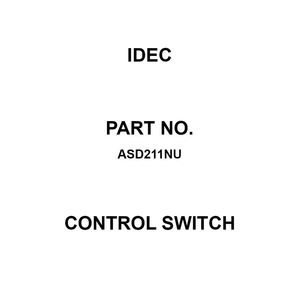 IDEC Control Switch Panel Mount Non-Illuminated 10 Amp, ASD211NU