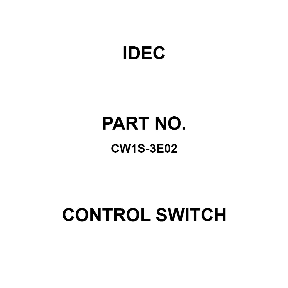 IDEC Control Switch Panel Mount Non-Illuminated, CW1S-3E02