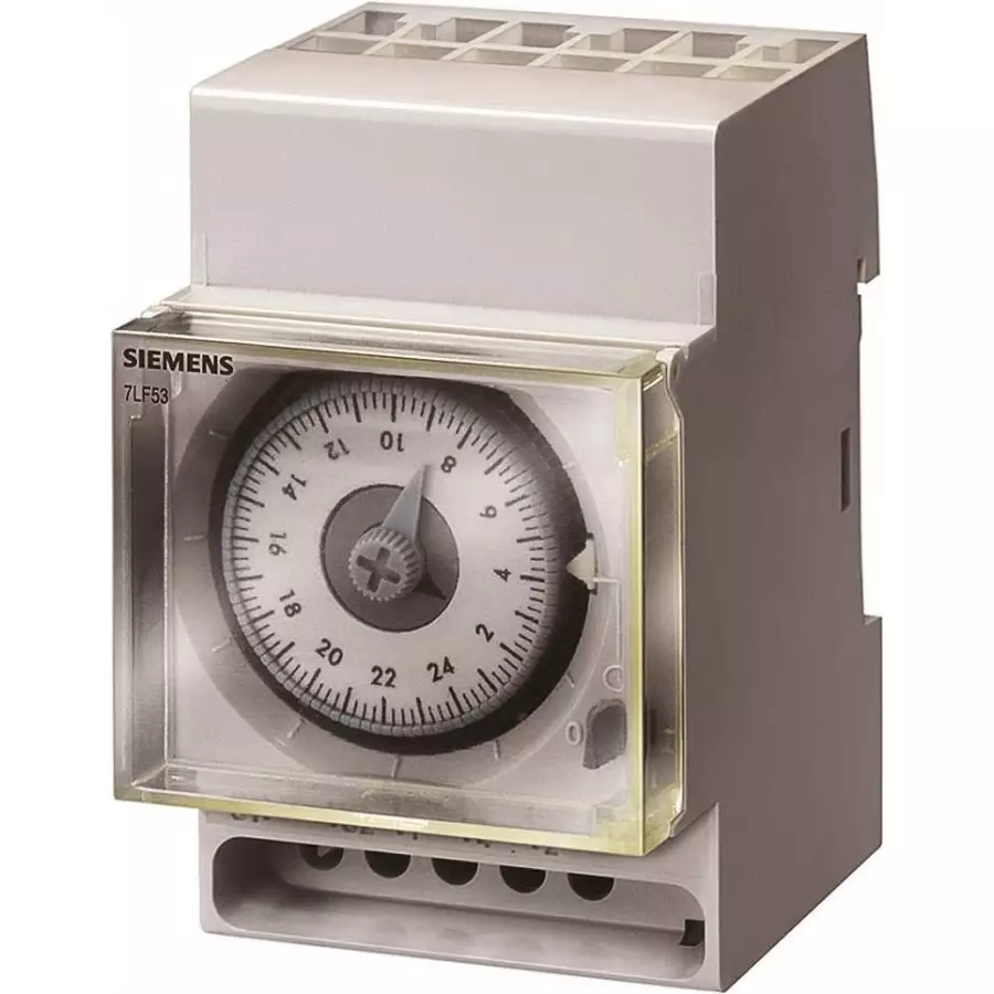 Siemens Analogue DIN Rail Time Switch 230 V AC, 1-Channel, 7LF5301-4