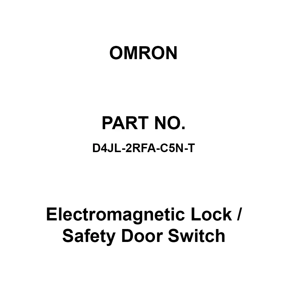 Omron Electromagnetic Lock / Safety Door Switch 100 mΩ Or More with DC 500 V Mega, D4JL-2RFA-C5N-T