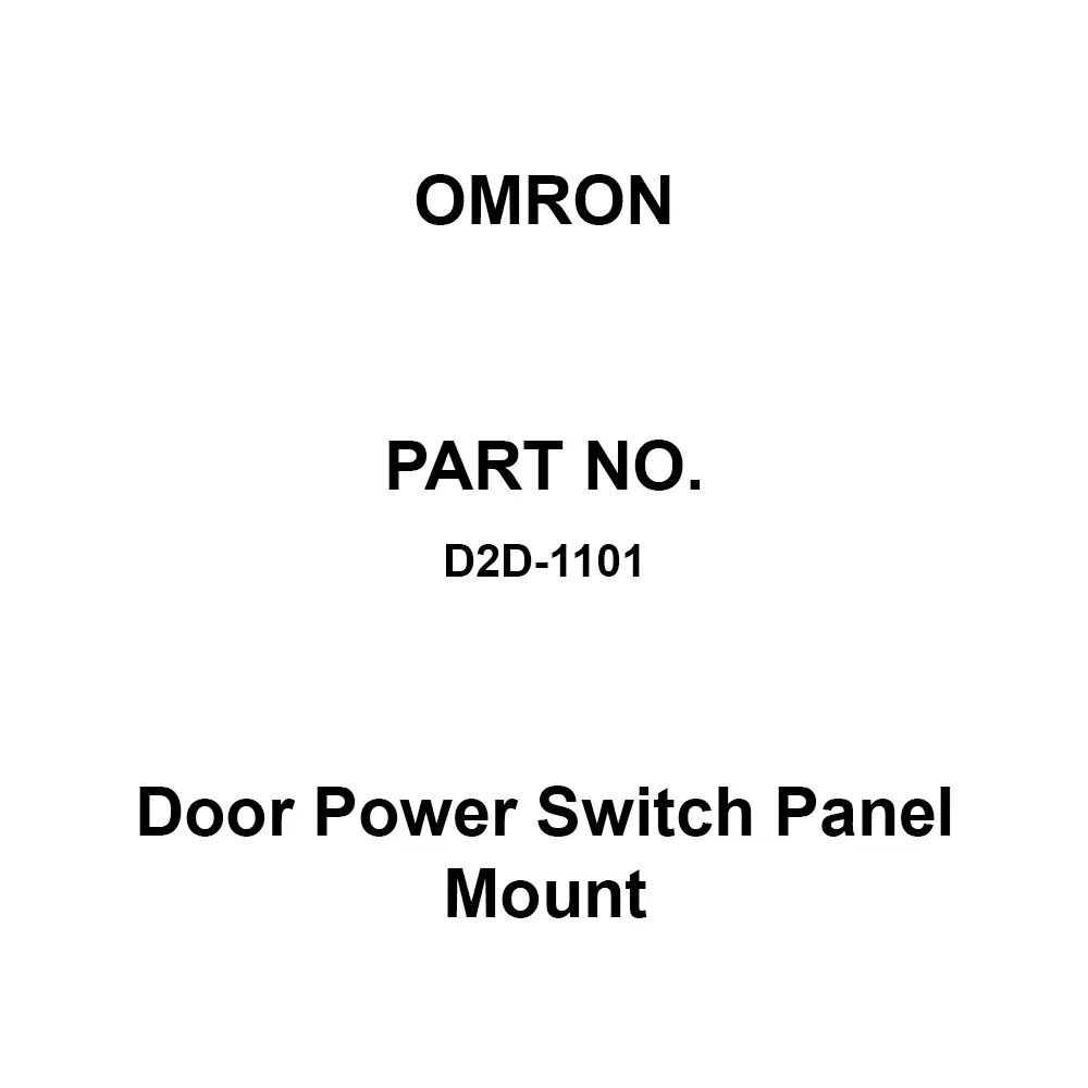 Omron Door Power Switch Panel Mount 100 mΩ or More with DC 500 V, D2D-1101