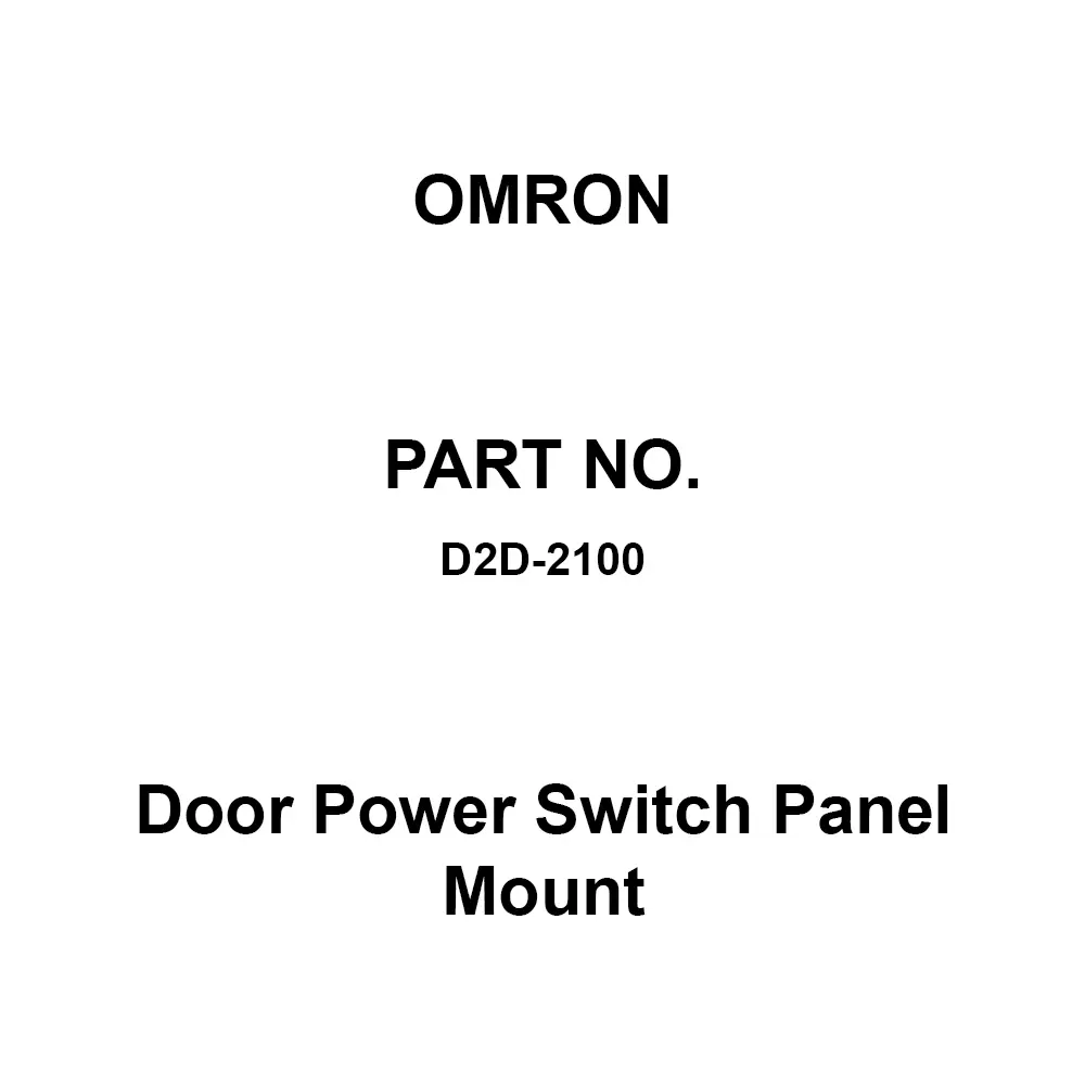 Omron Door Power Switch Panel Mount 100 mΩ or More with DC 500 V, D2D-2100