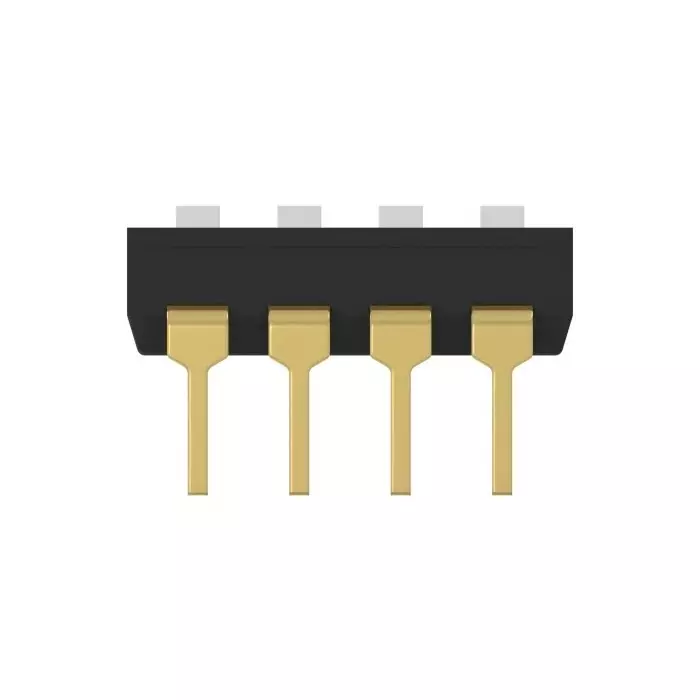 TE CONNECTIVITY 4 Way Through Hole DIP Switch SPST Extended Actuator, 2454982-3 (Pack of 5)