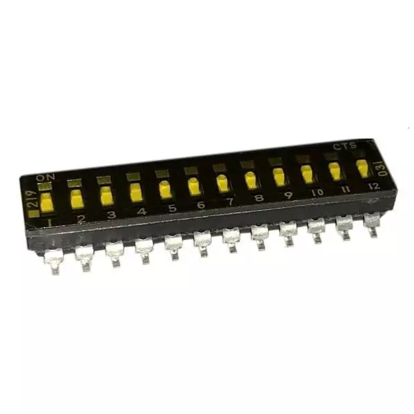 CTS 219 DIP Switch Non-Illuminated SPST 100 mA 12 Position 50 V DC, 219-12LPST