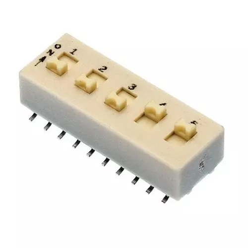GRAYHILL 78H Series DIP Switch Non-Illuminated SPDT 150 mA 4 Position 30 V DC, 78HJ04GWT