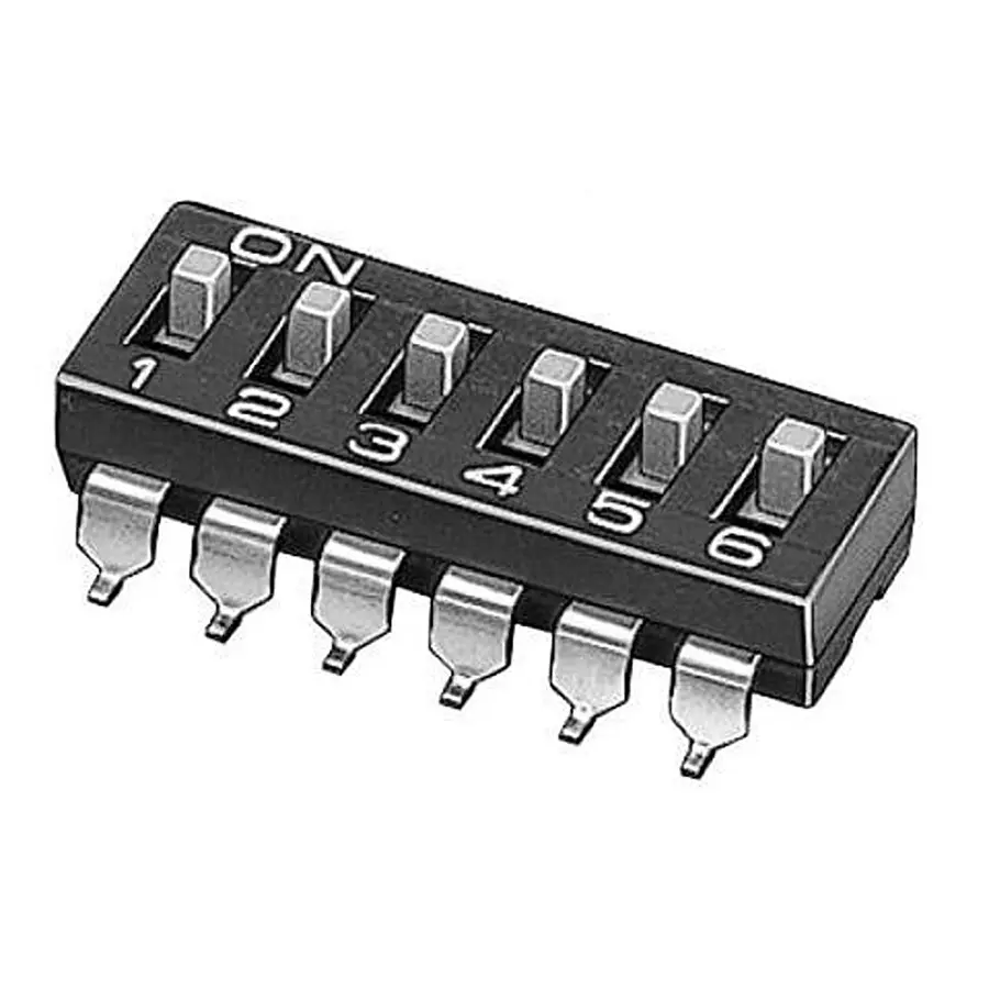 OMRON ELECTRONIC COMPONENTS A6S-H Series DIP Switch Non-Illuminated 25 mA 1 Position 24 V DC, A6S-1104-PH