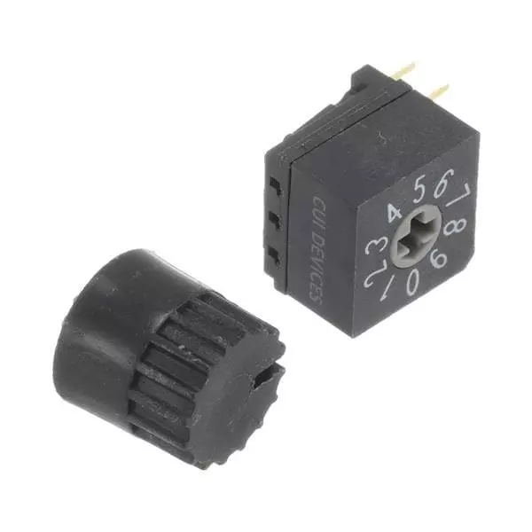 Same Sky DIP Switch 150 mA, 200 mA 10 Position 42 V DC, RDS6-10S-1011-2-RA-254-D
