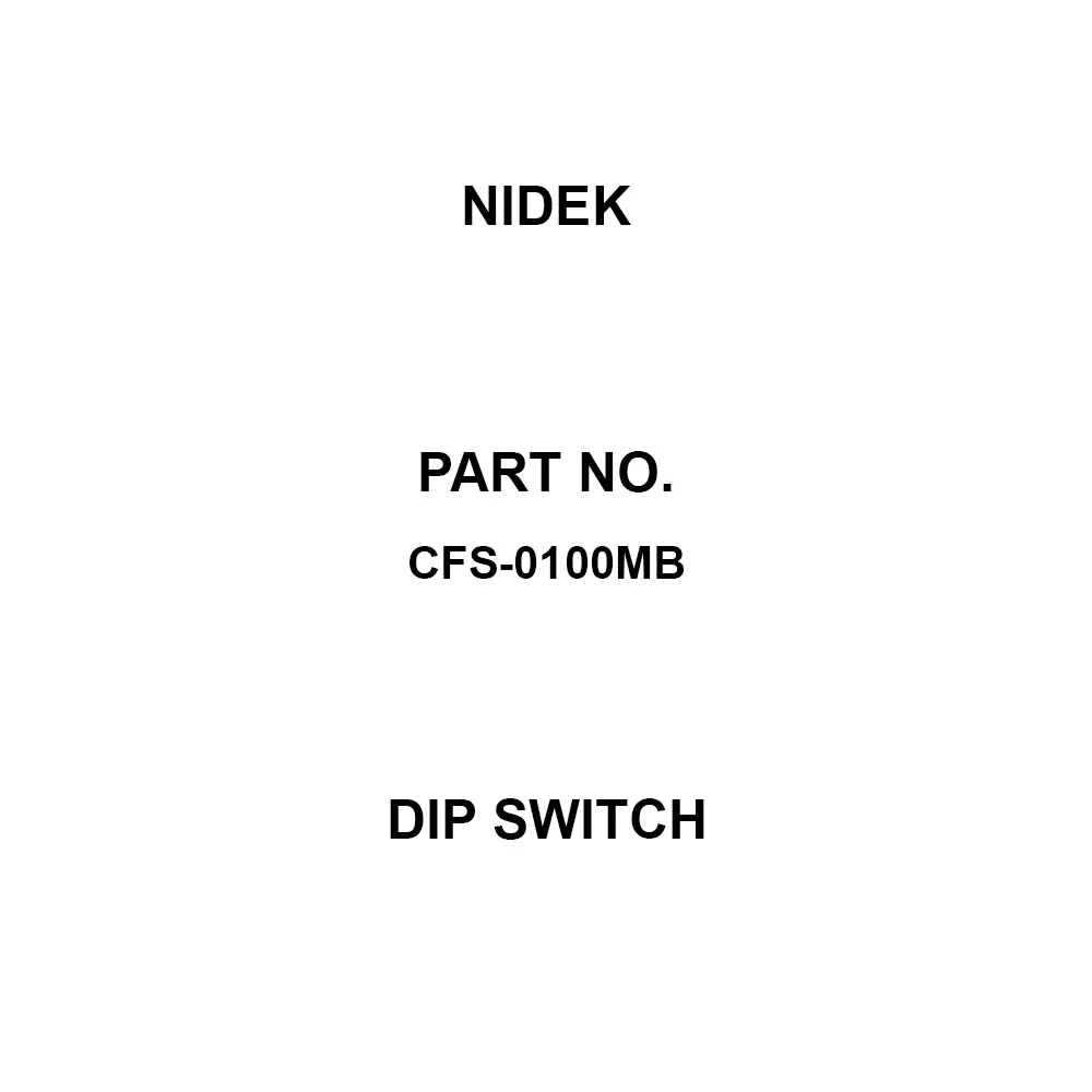 Nidek Dip Switch 1 Pole, CFS-0100MB (Pack of 50)